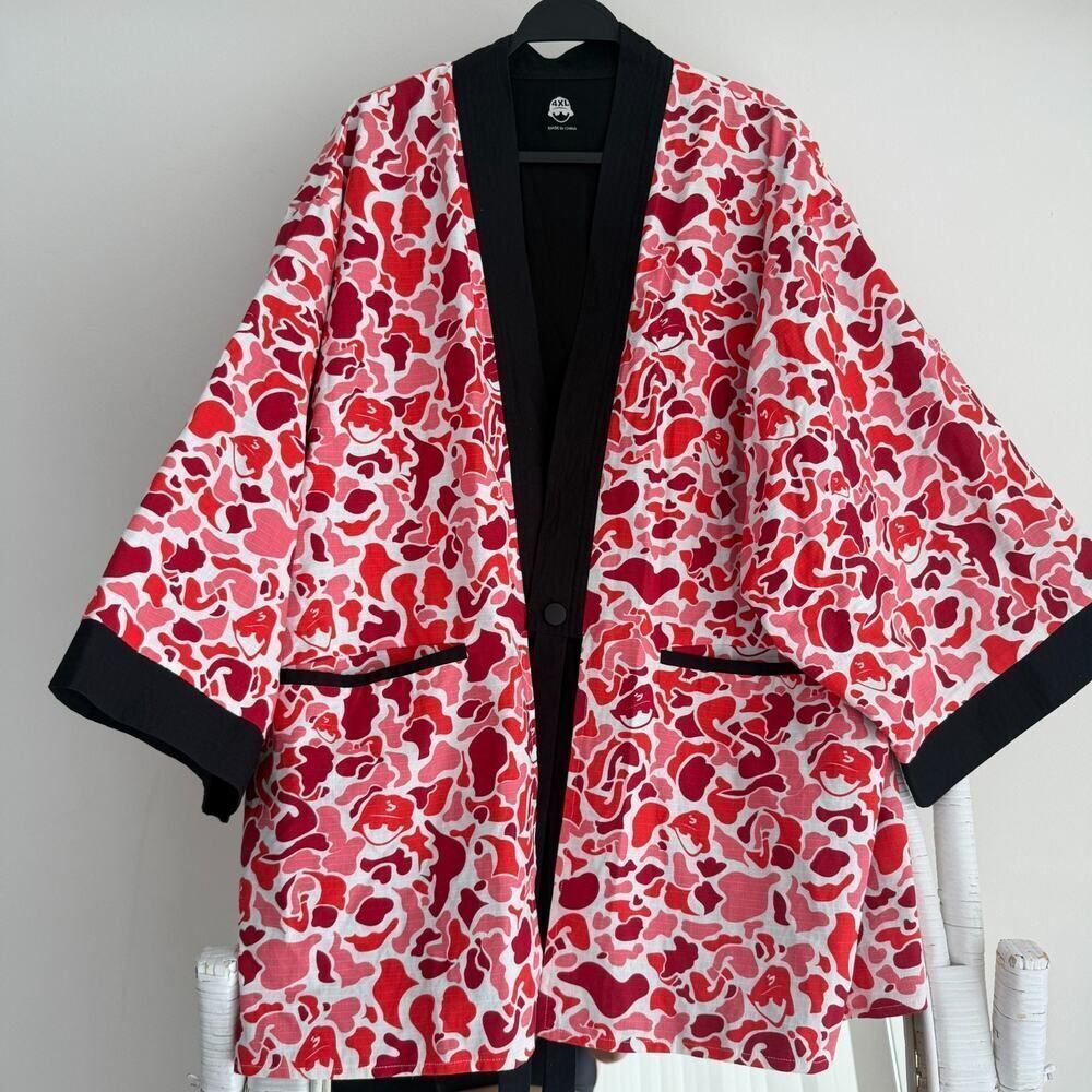 JABBAWOCKEEZ Kimono Jacket 4XL Red Camo JBWKZ Japanese Dance Crew Silent Flute